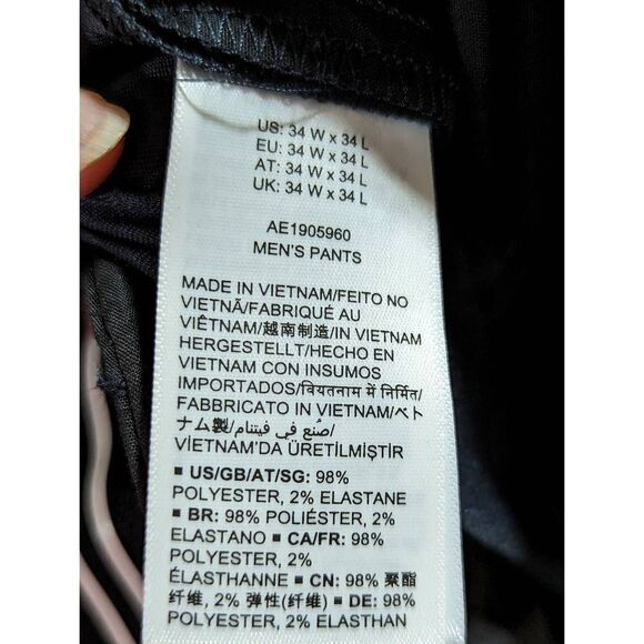 Amazon Essentials Men's Navy Blue Mid-Rise Straight-Leg Pant Size 34/34 - Picture 4 of 4